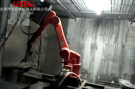 爾必地噴漆噴粉機器人現場作業視頻